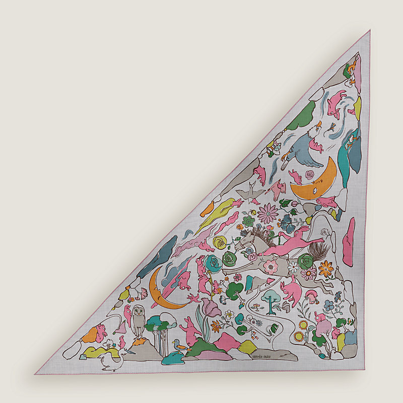 HERMES カレ Mille et un Lapins スカーフ Mille et Un Lapins triangle - Red | Hermès Greece